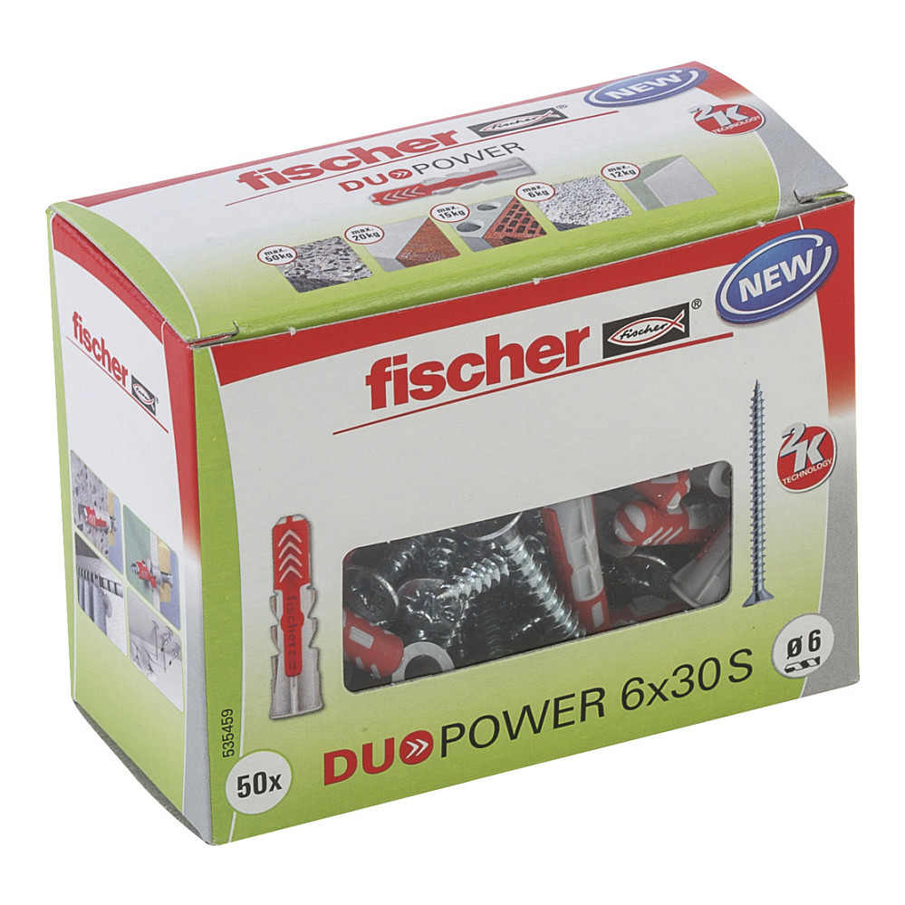 Fischer 535459 DUOPOWER 6x30 S LD 2-Komponenten-Dübel 30 mm 6 mm 50 St.