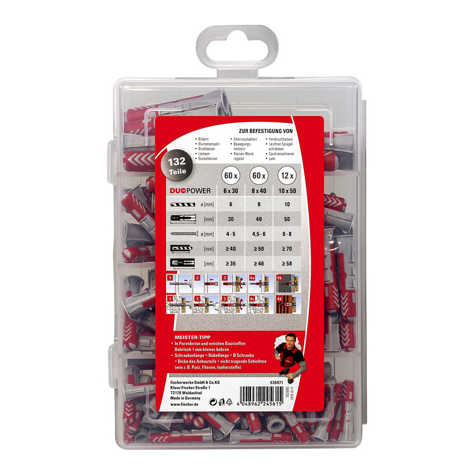 fischer Meister-Box - DuoPower Universaldübel-Sortiment 132 Stück