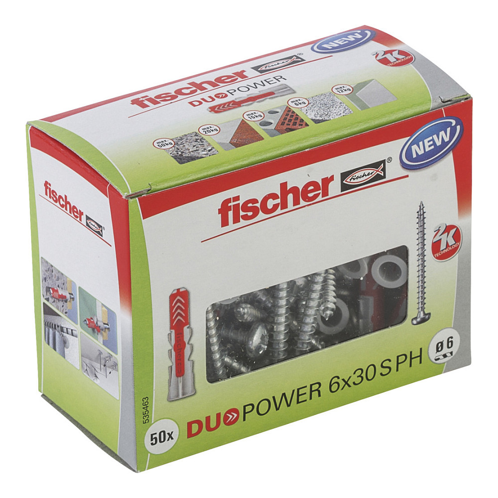 Fischer 535463 DUOPOWER 6x30 S PH LD 2-Komponenten-Dübel 30 mm 6 mm 50 St.