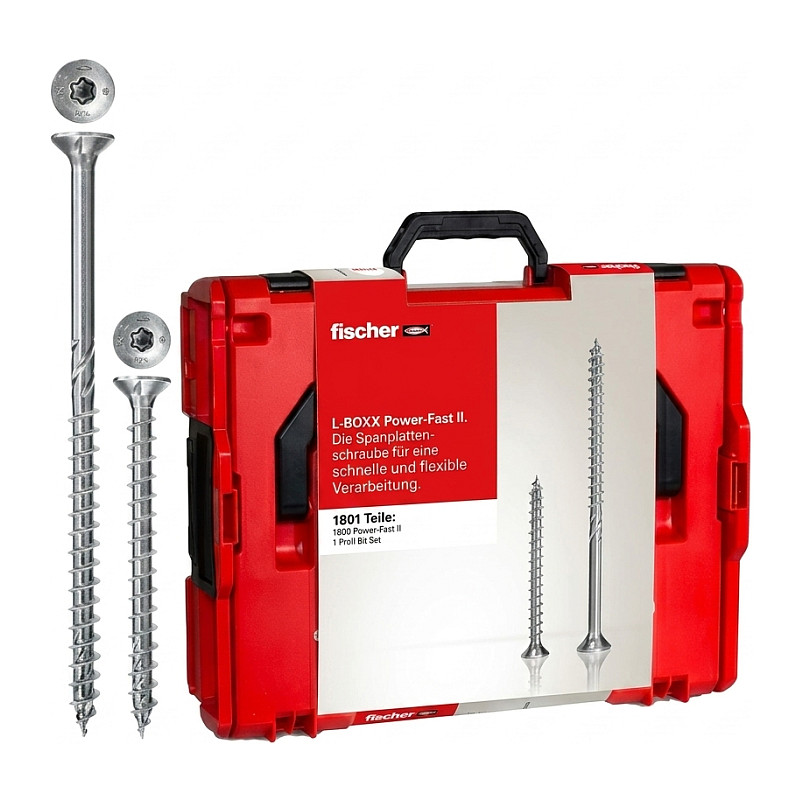 Fischer Power Fast II L-Boxx 102 Schrauben-Set Werkzeuge