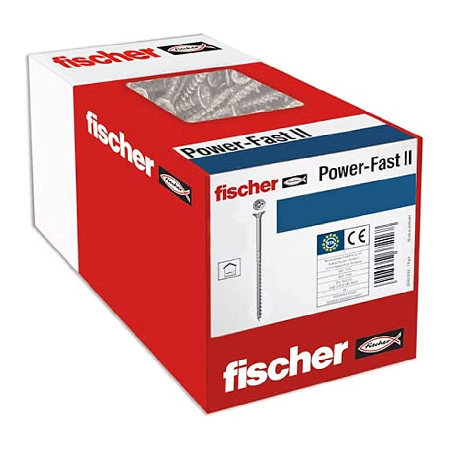 Fischer Spanplattenschraube Power-Fast II 6,0x140 Senkkopf (25 Stck, Teilgewinde, verzinkt) Werkzeuge