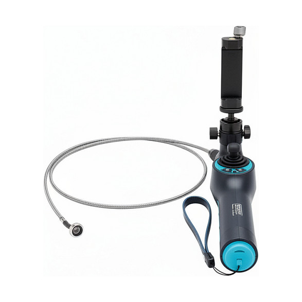 Hazet HD Videoendoskop Satz mit 360 Schwenksonde 3,9mm, 4-teilig (schwarz/blau, Foto- / und Videoaufnahme via App)