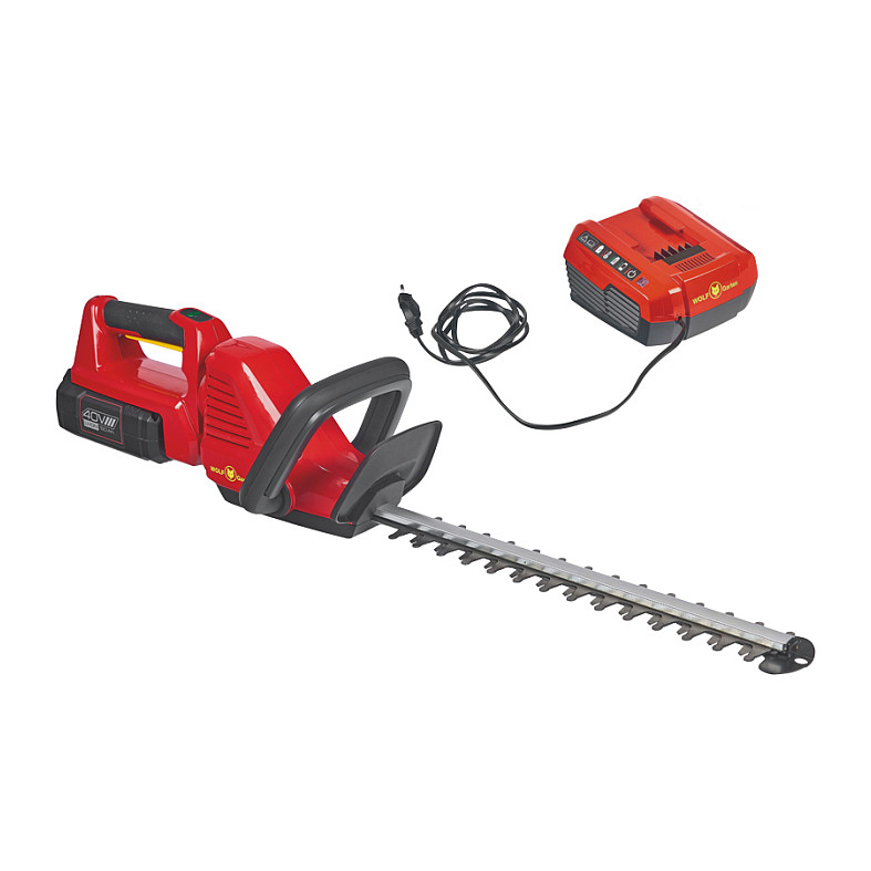 WOLF-Garten Akku-Heckenschere LYCOS 40/600 H Set, 40 Volt (rot/schwarz, Li-Ion Akku 2,5 Ah)