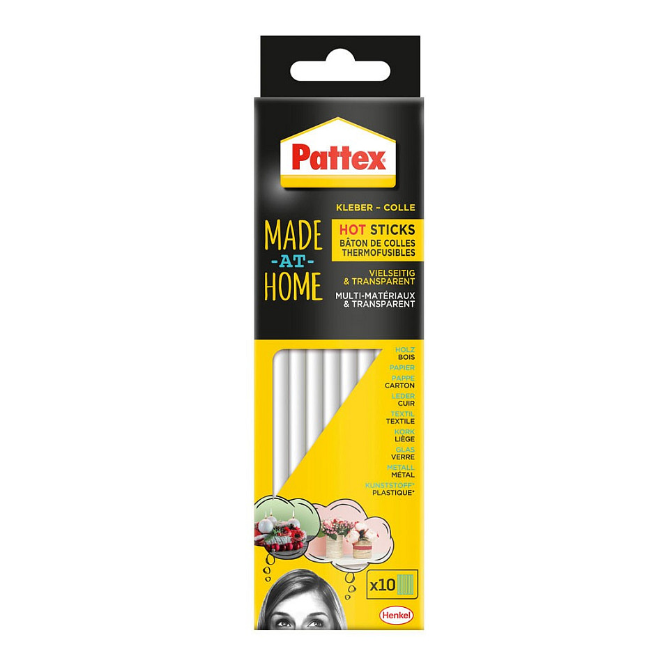 Pattex Heißklebesticks, transparent, 10 Sticks ß 20g Werkzeuge