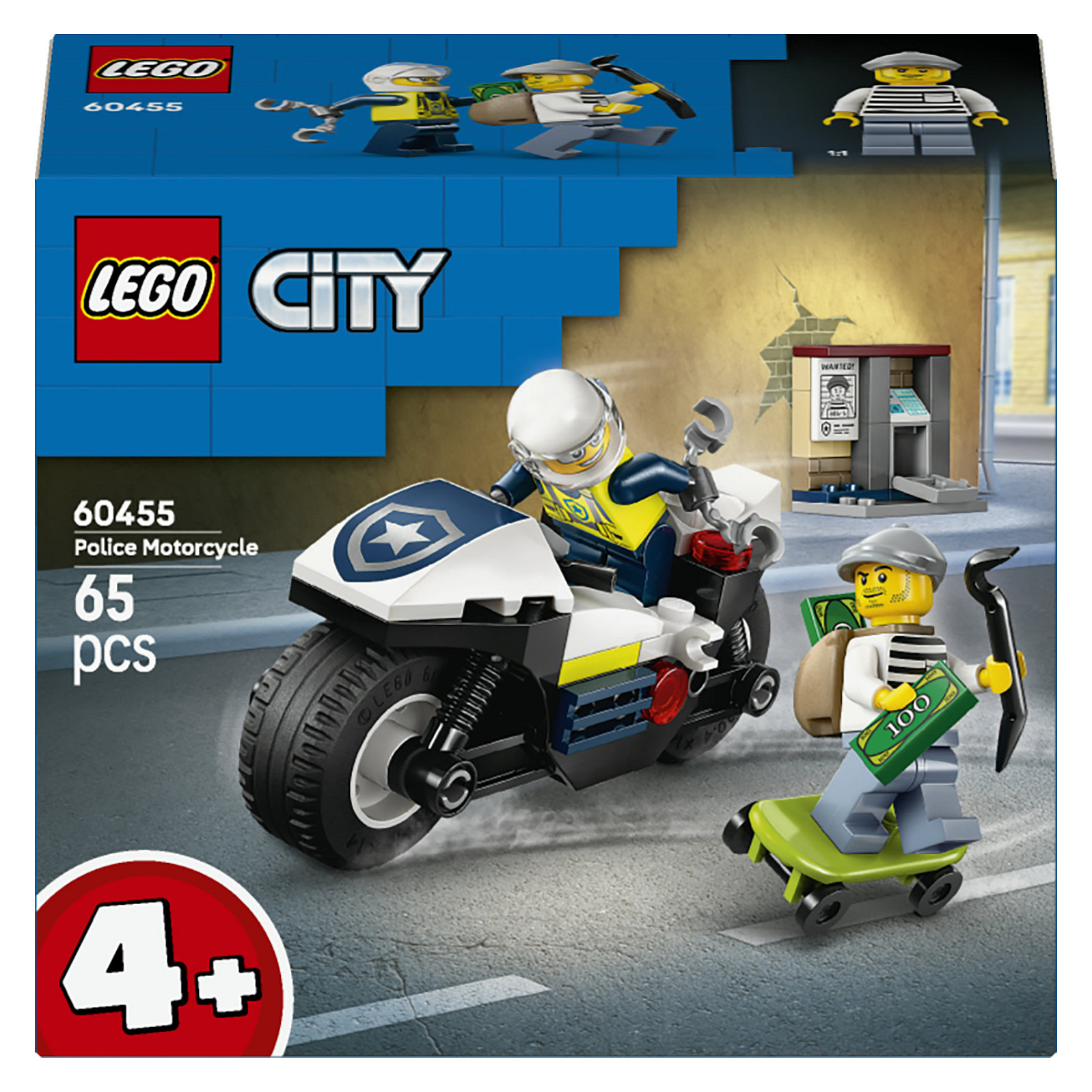 60455 LEGO® CITY Verfolgungsjagd mit dem Polizeimotorrad
