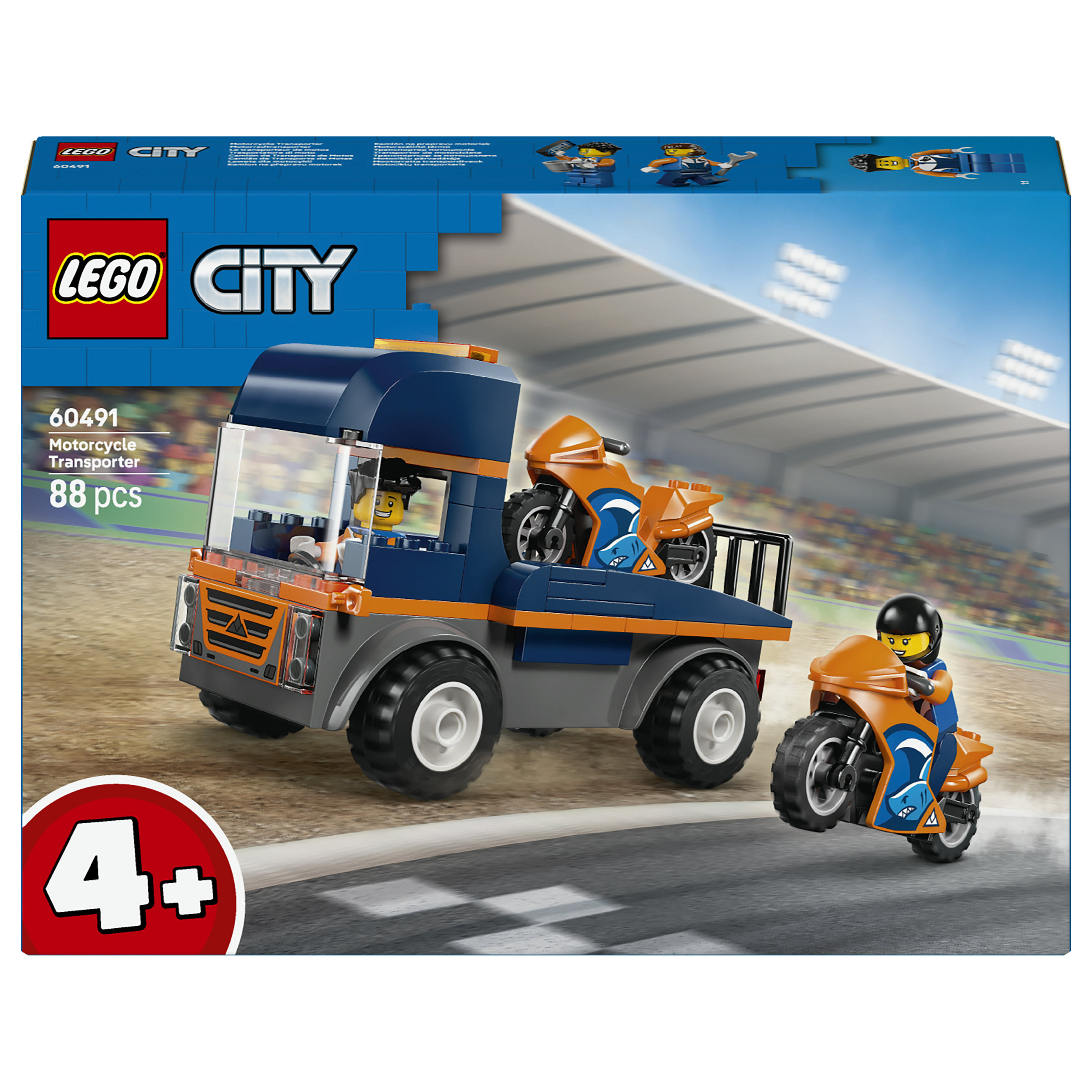 LEGO City 60491 Motorradtransporter Spielwaren