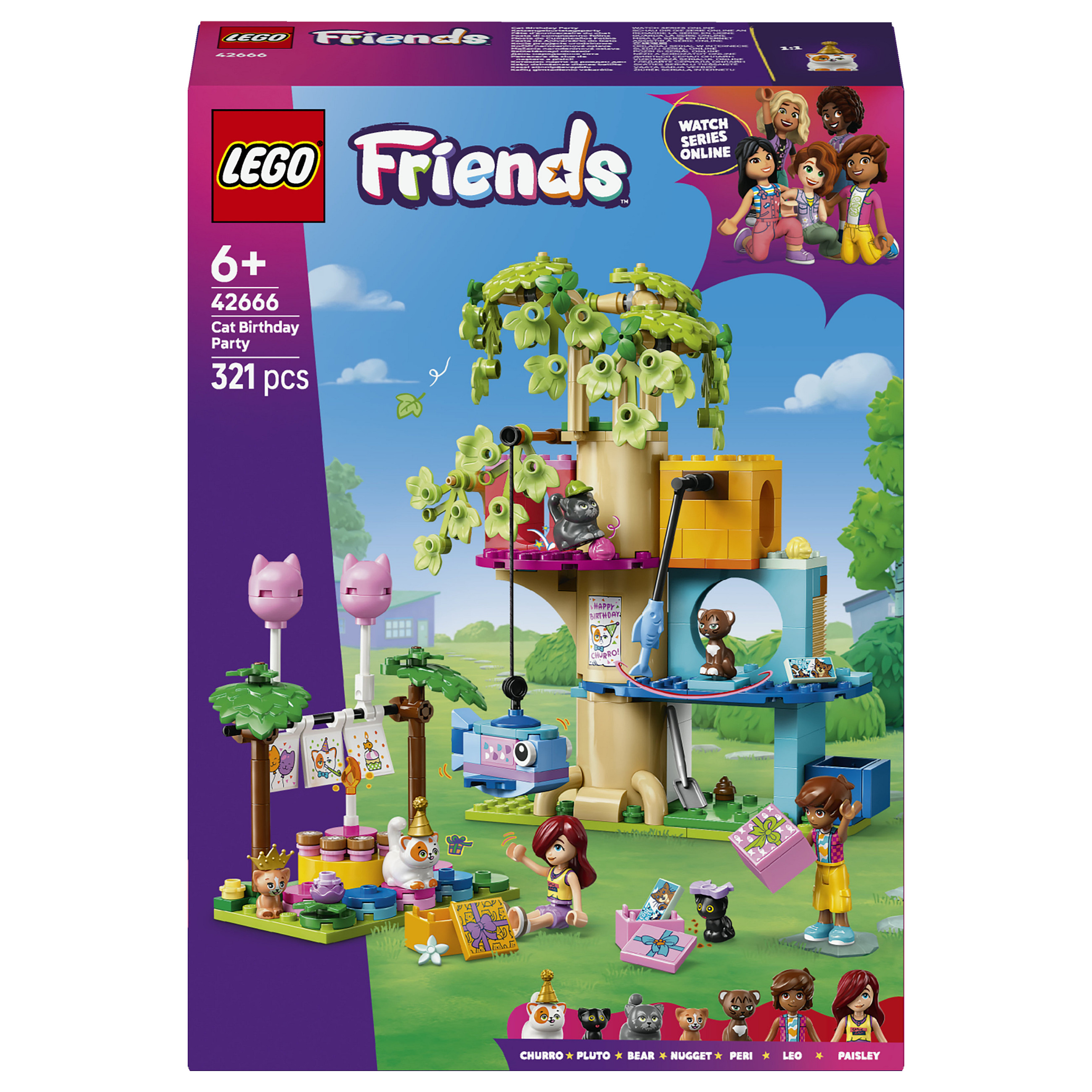 LEGO 42666 Friends Katzengeburtstagsparty & Baumhaus Spielwaren