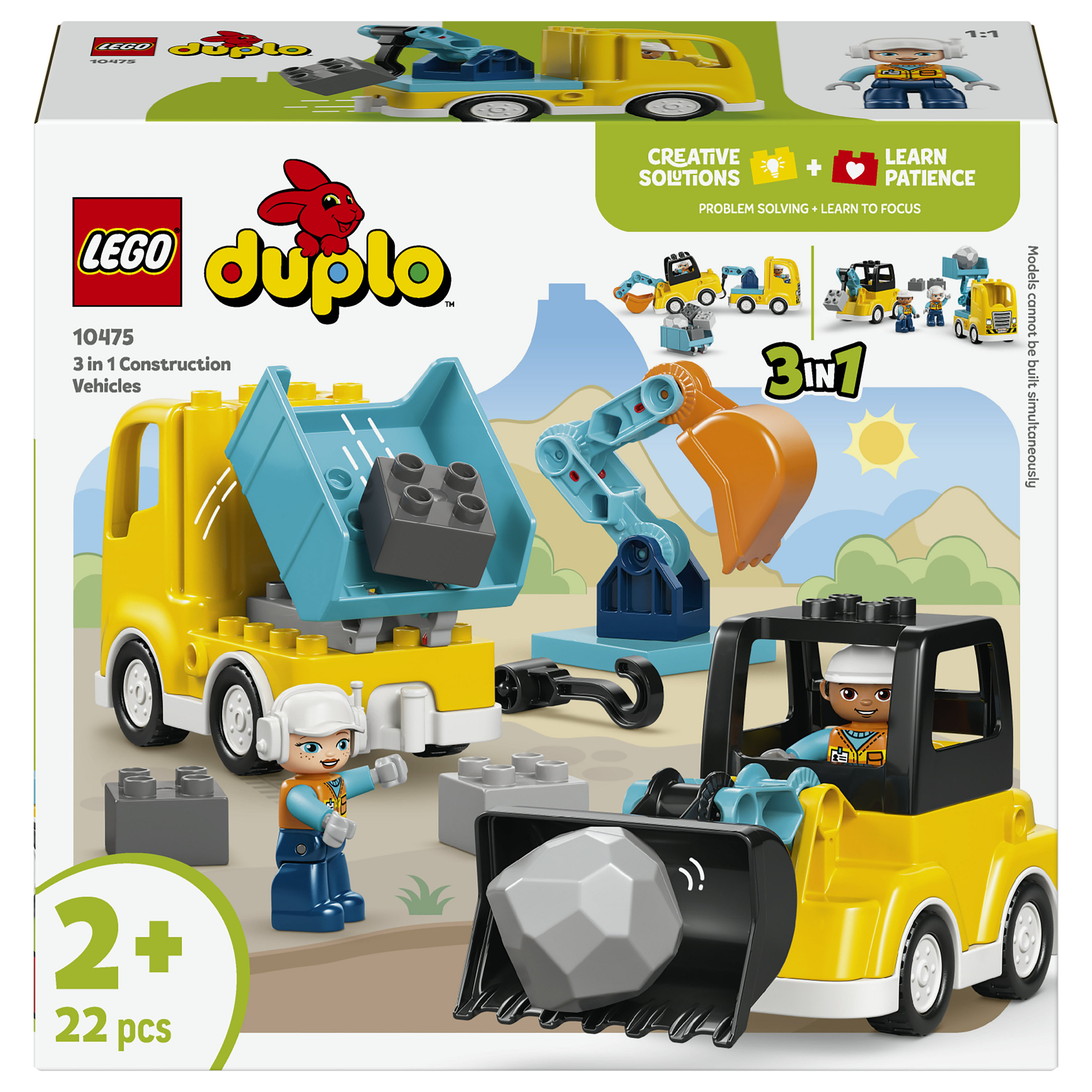 LEGO DUPLO 10475 Baufahrzeuge 3-in-1-Set Spielwaren