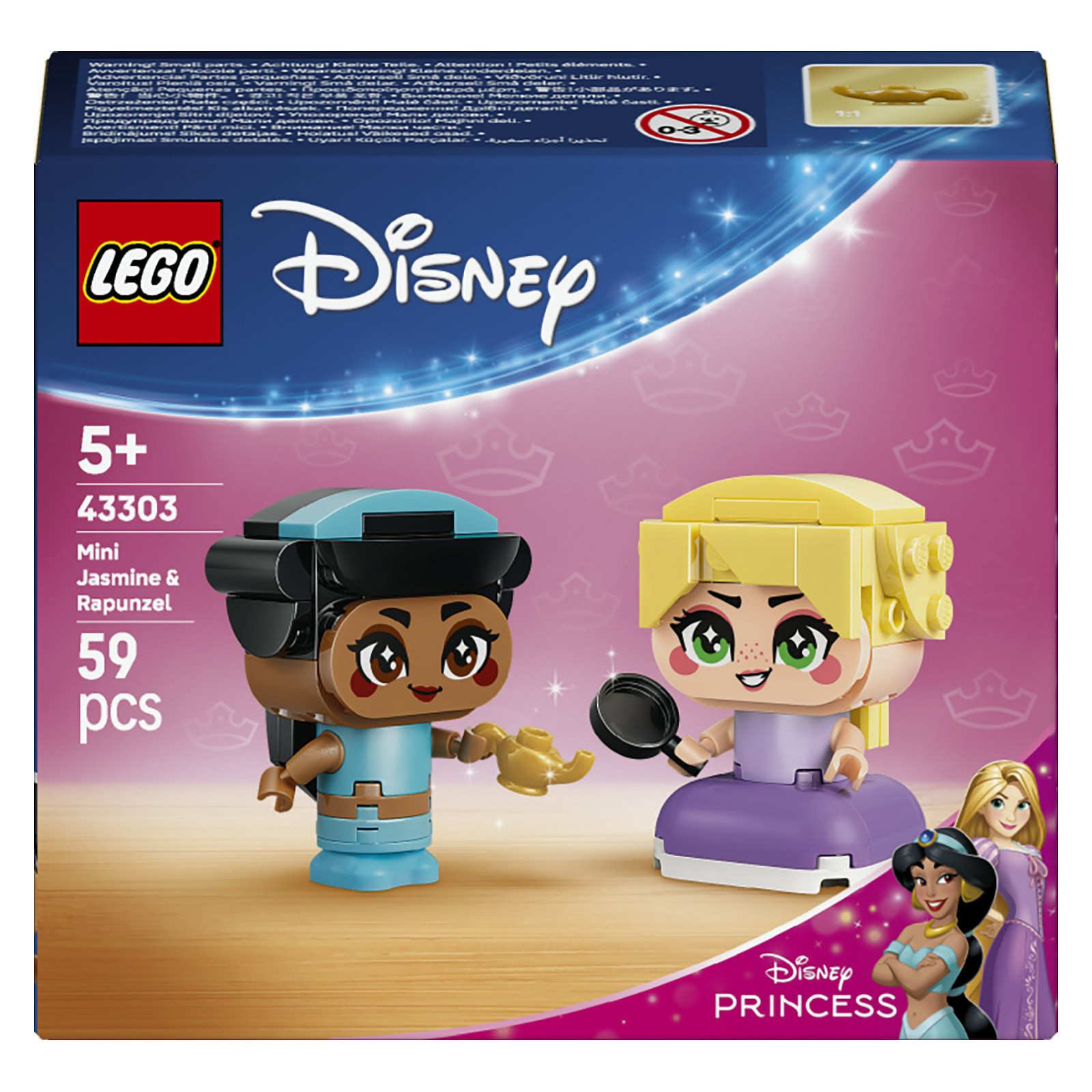 LEGO 43303 Disney Princess Die Mini-Prinzessinnen Jasmin & Rapunzel Spielwaren