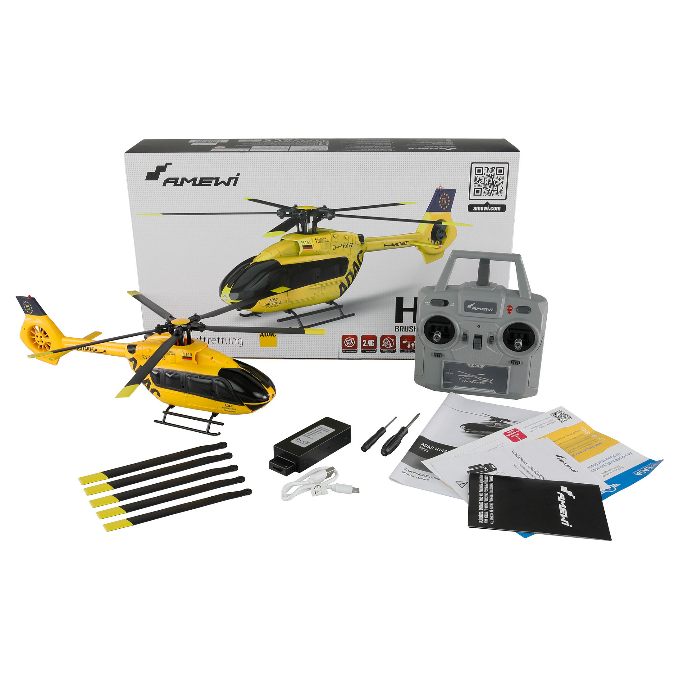 AMEWI ADAC H145 Helikopter Brushless 6-Kanal 6G RTF