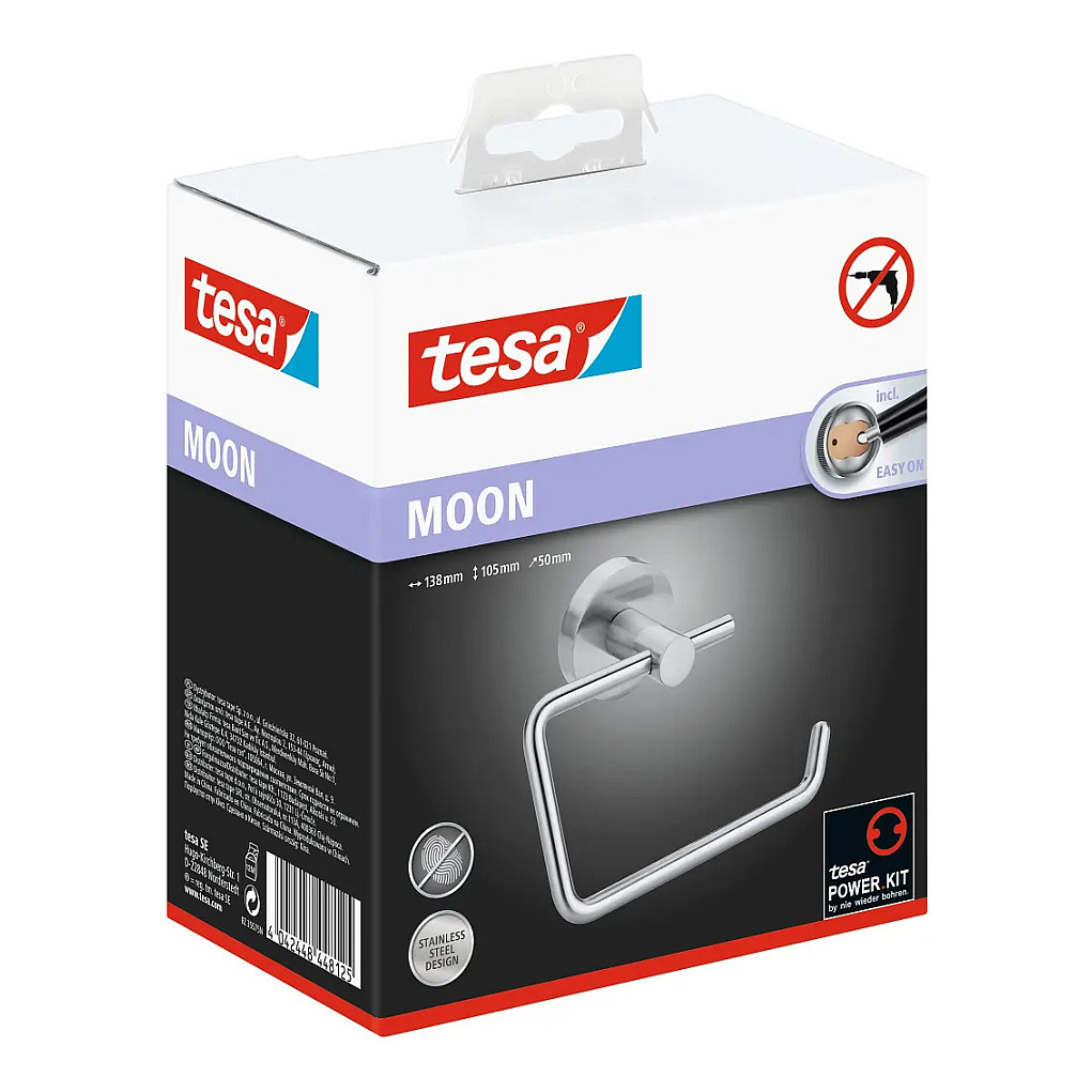 tesa Toilettenpapierhalter MOON silber
