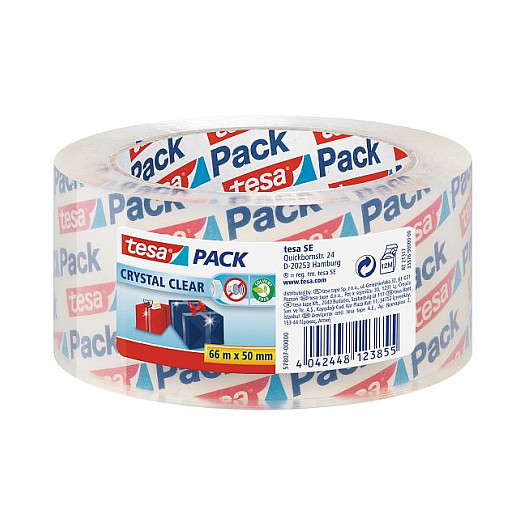 Tesa Packband 66m x 50mm Crystal transparent 57807