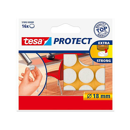 tesa Protect Filzgleiter rund 18mm weiß 16St.