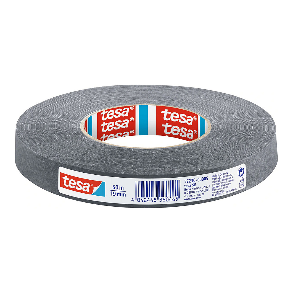 tesa Gewebebänder 19 mm x 50 m grau