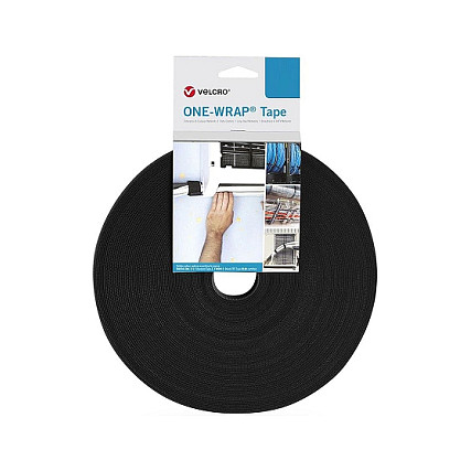 VELCRO One Wrap Band 10 mm breit, schwarz, 25 m