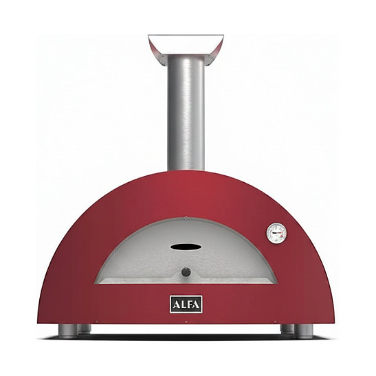 Alfa Forni Moderno 2 Pizze Holz Antik Rot Garten