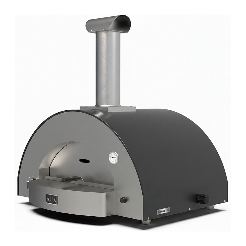 Alfa Forni Classico 4 Pizze Hybrid Schiefer Grau Garten