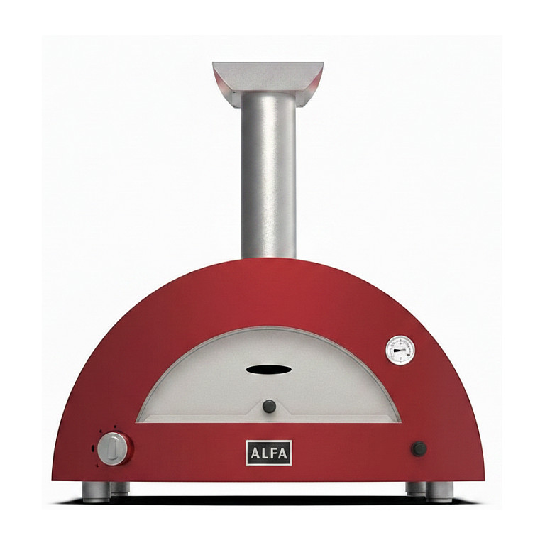 Alfa Forni Moderno 2 Pizze Hybrid-Pizzaofen Antique Red Garten