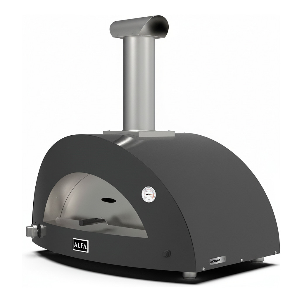 Alfa Forni Moderno 3 Pizze Hybrid Schiefer Grau Garten