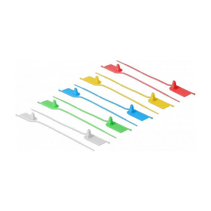 Delock Kabelbinder mit Beschriftungsfeld L 205 x B 2,8 mm 10 Stück farbig sortiert