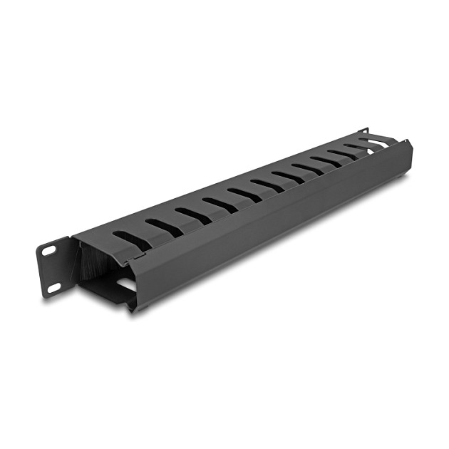 DELOCK 19" Kabelmanagement Rangierpanel 1 HE schwarz
