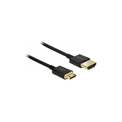 Delock Kabel High Speed HDMI mit Ethernet - HDMI-A Stecker > HDMI Mini-C Stecker 3D 4K 4,5 m Aktiv Slim High Quality