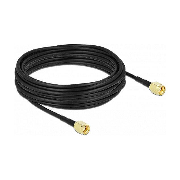 Delock Antennenkabel RP-SMA Stecker zu RP-SMA Stecker LMR/CFD100 10 m low loss