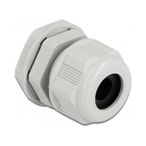 Delock Kabelverschraubung PG16 für Rundkabel grau 2 Stück