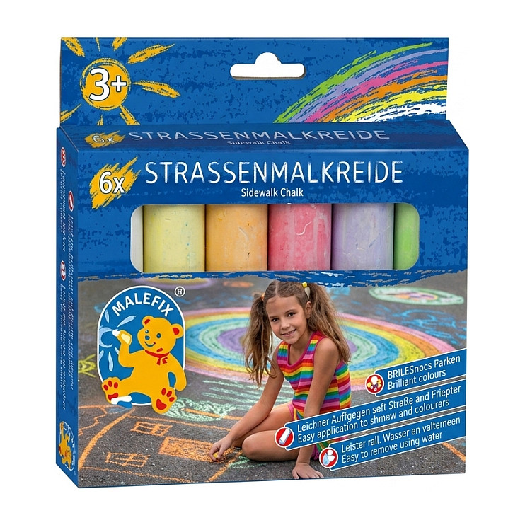 MALEFIX Straßenkreide 6er Packung Spielwaren