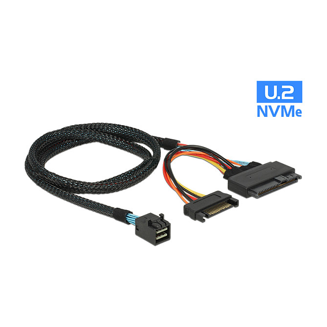 DeLOCK 0.75m, SFF-8643/U.2 SFF-8639+SATA Computer