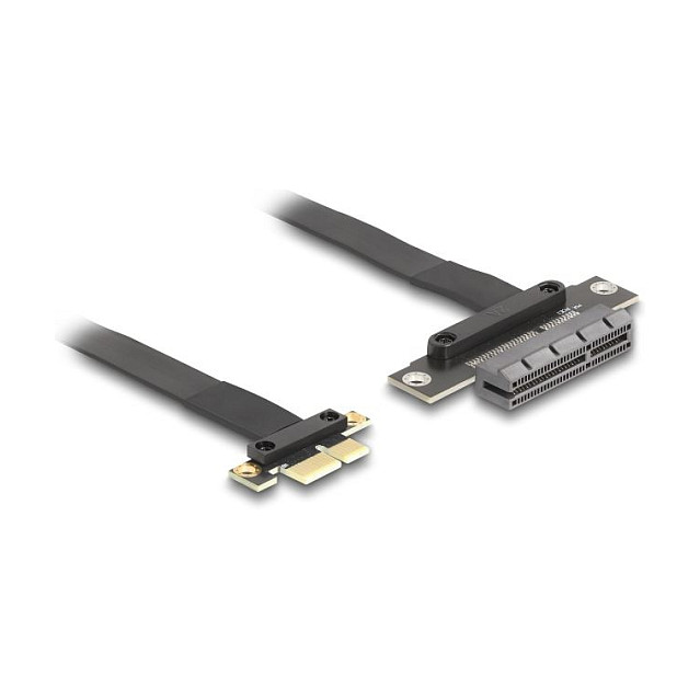 Delock Riser Karte PCI Express 3.0 x1 Stecker zu x4 Slot mit Kabel 30 cm