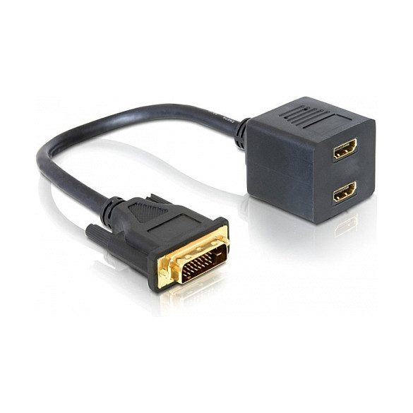 DeLOCK Adapter DVI 25 male > 2x HDMI female Display