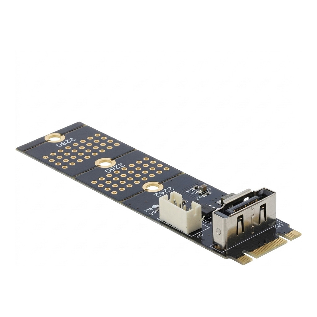 Delock Adapter M.2 Key B Stecker zu SATA 7 Pin vertikal Computer