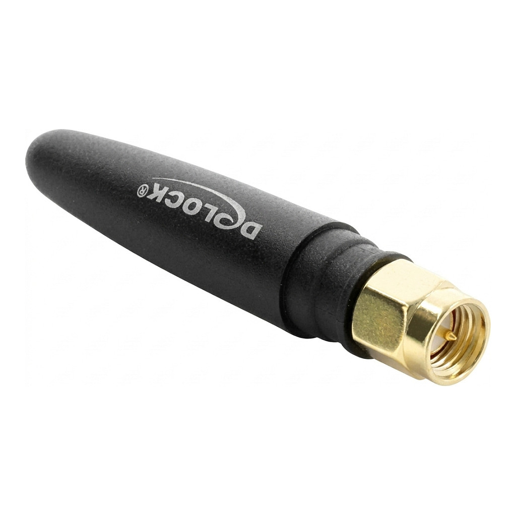Delock LTE Antenne SMA Stecker 1,82 dBi omnidirektional starr schwarz