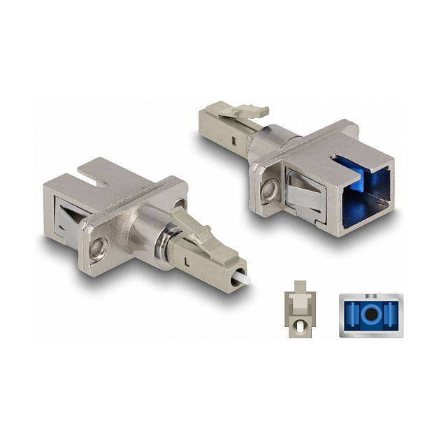 Delock LWL Hybrid Kupplung LC Simplex Stecker zu SC Simplex Buchse beige