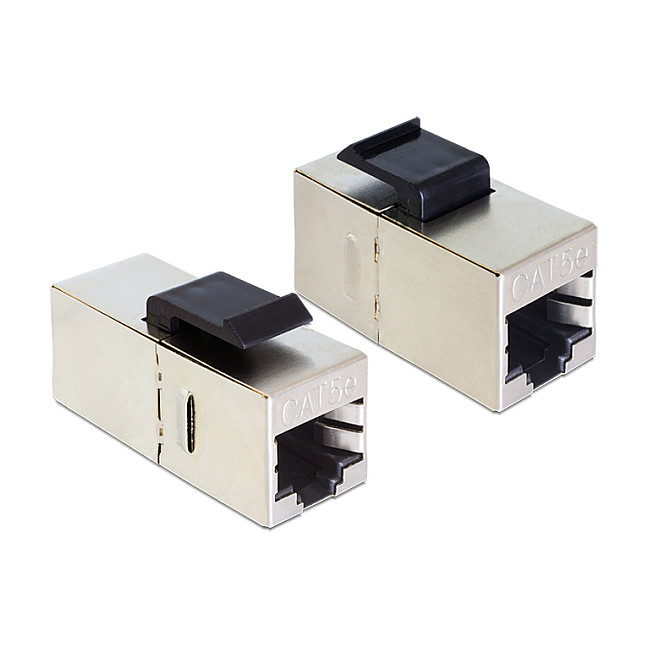 Keystone Modul RJ45 Buchse > RJ45 Buchse Cat.5e kompakt