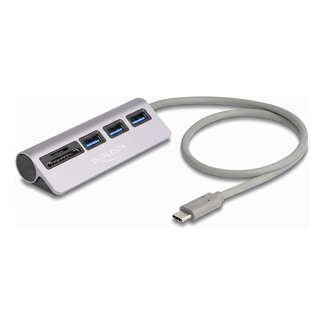 3 Port USB 5 Gbps Hub inklusive SD und Micro SD Card Reader mit USB Type-Câ„¢ Anschluss USB
