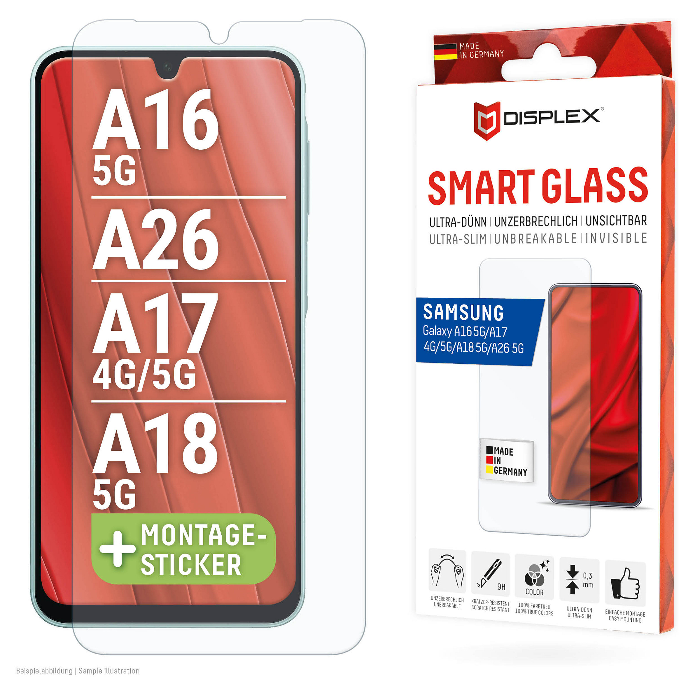 Displex 02072 mobile phone screen/back protector Smartphone Zubehör