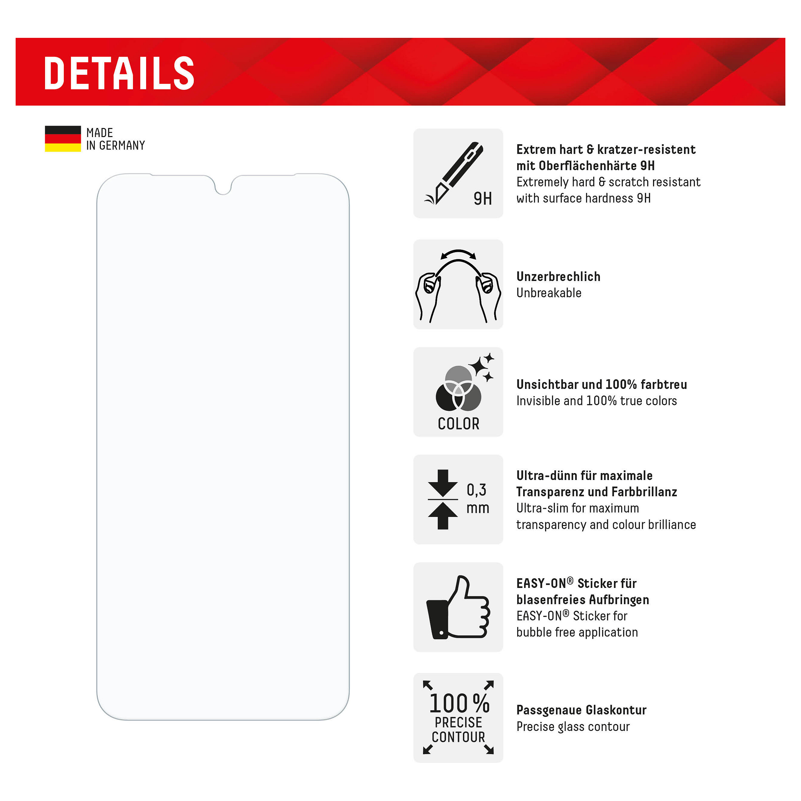 Displex 02072 mobile phone screen/back protector