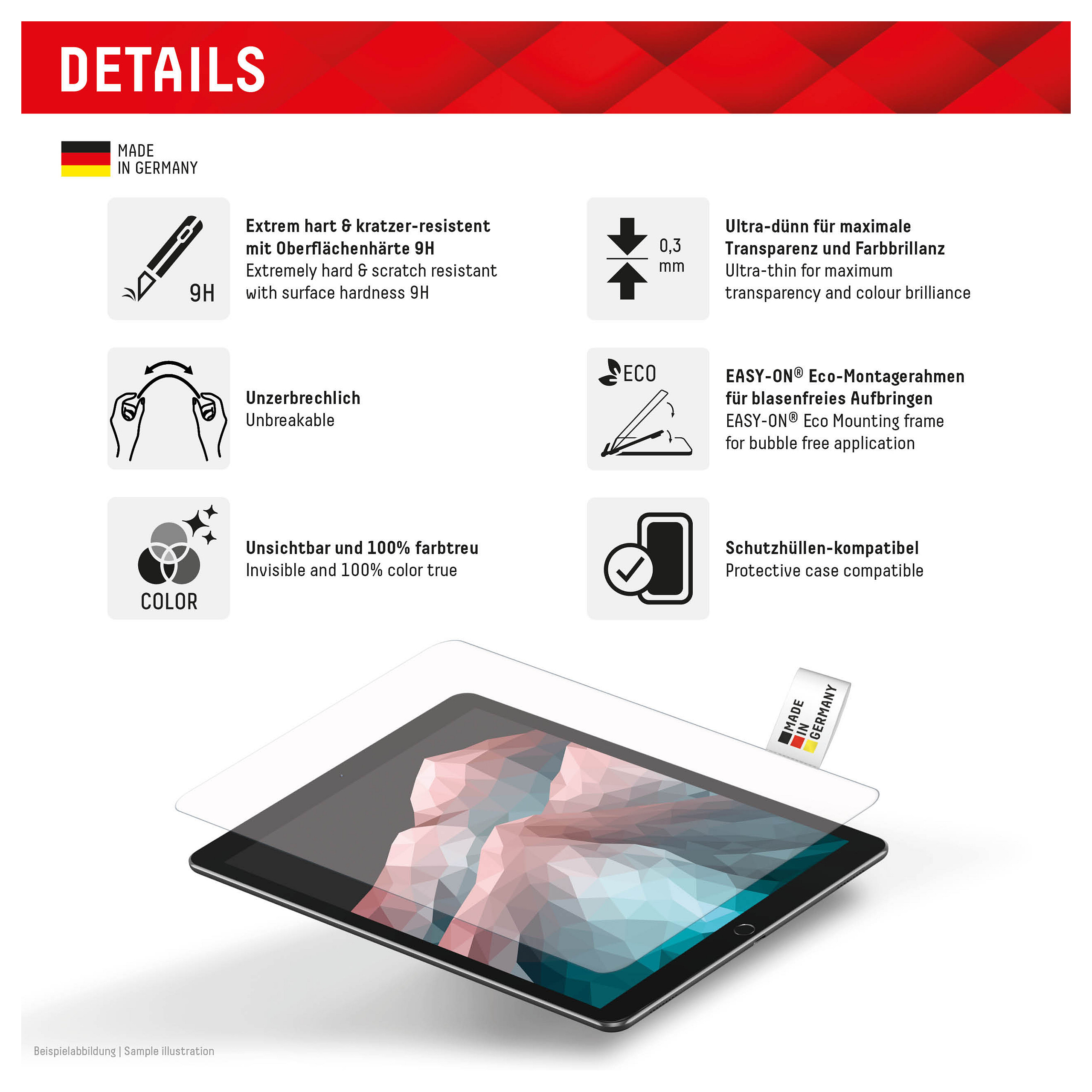 Displex 01937 tablet screen protector
