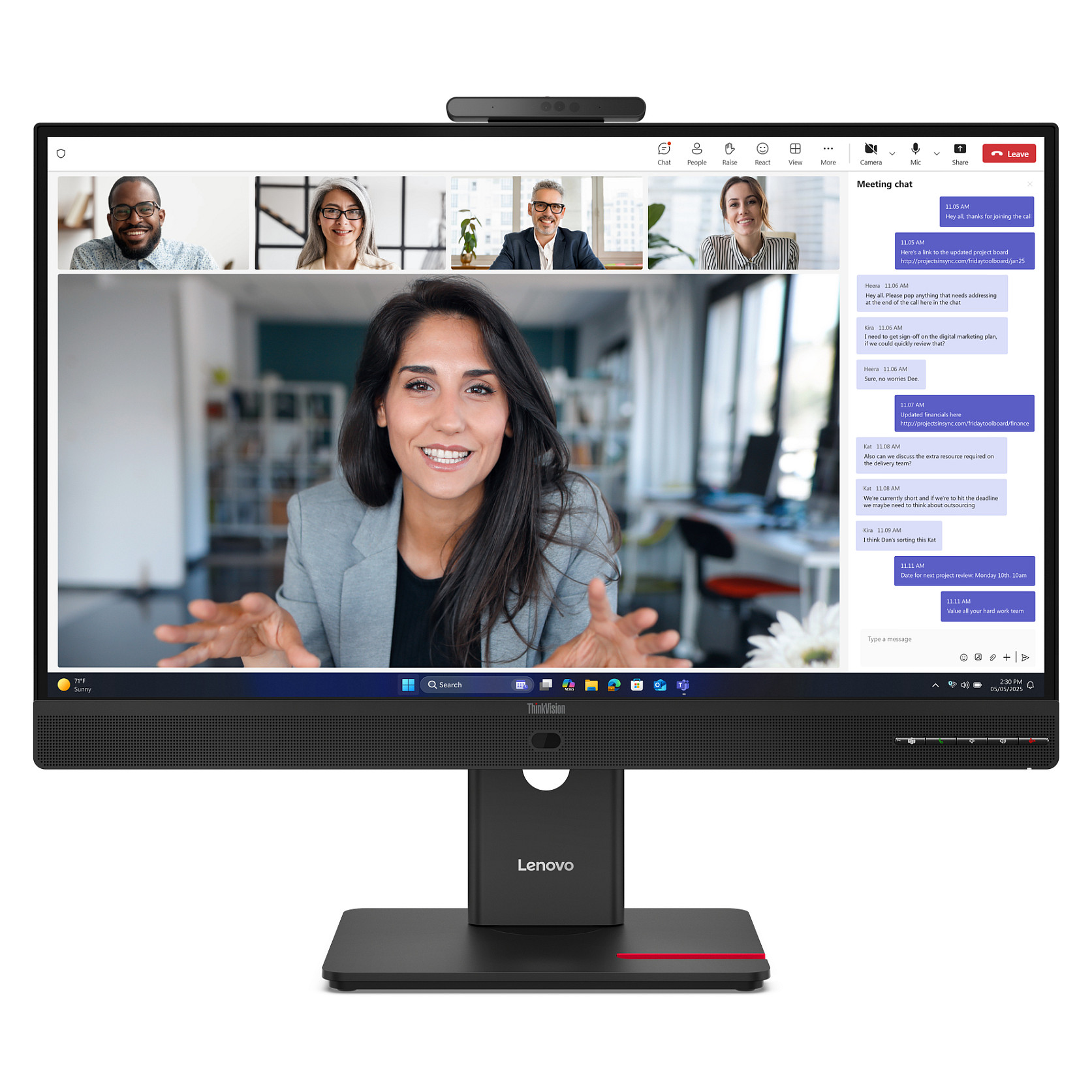 Lenovo ThinkVision T24-4v Full HD Office Monitor 60,5 cm (23,8")