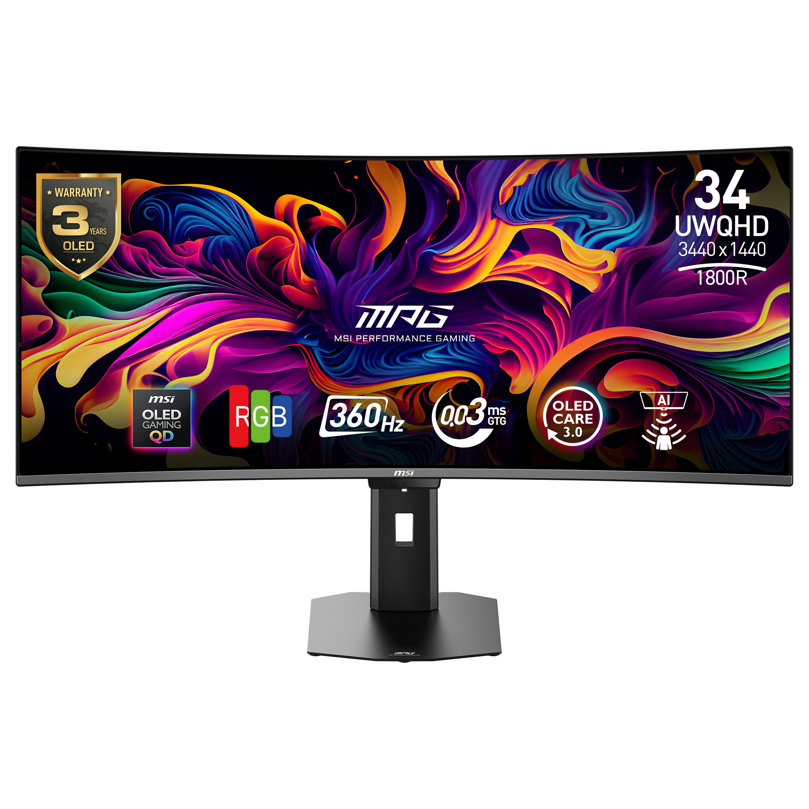 MSI MPG 341CQRDE QD-OLED X36 computer monitor Monitore