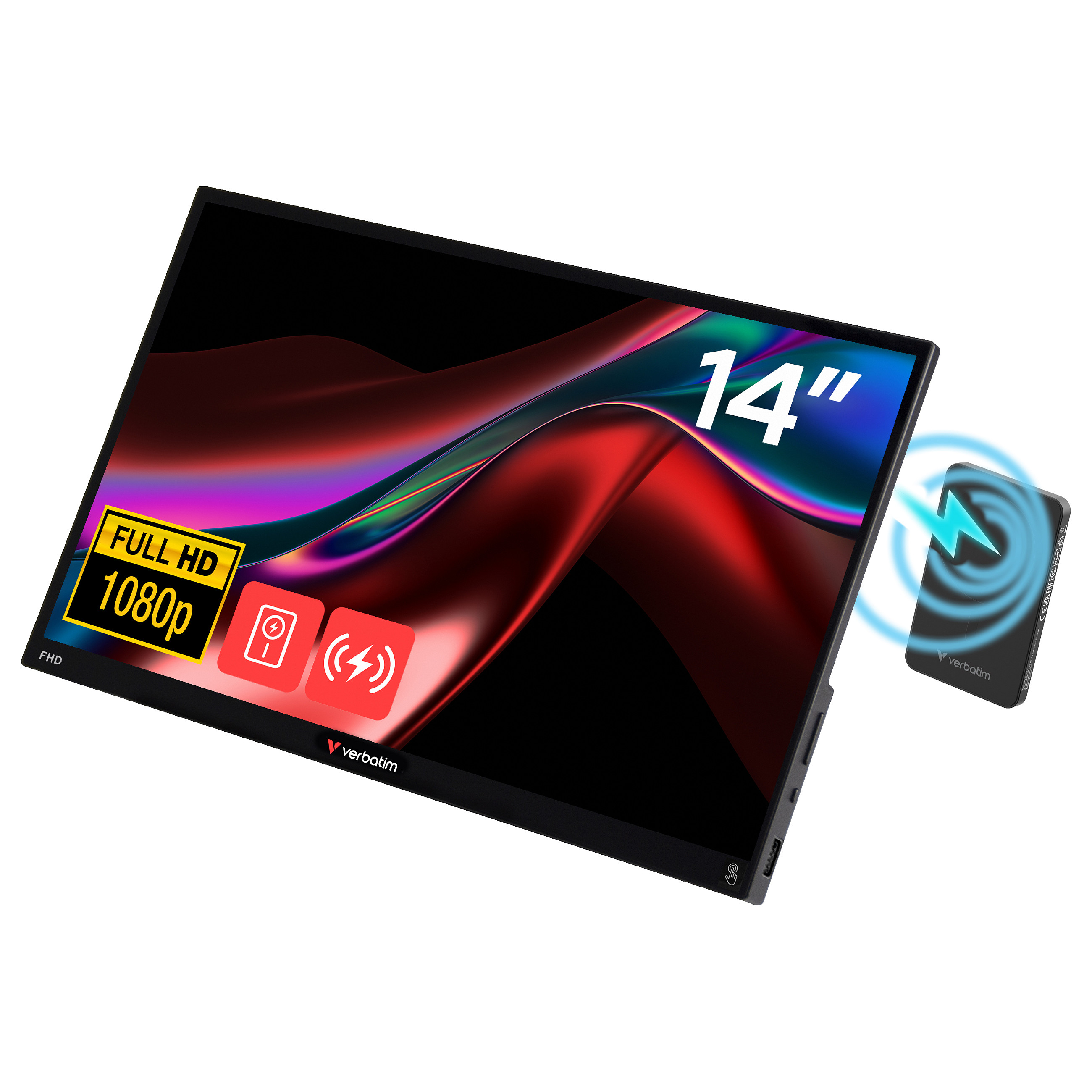 Verbatim Portable Monitor 14" Full HD Touchscreen Monitor