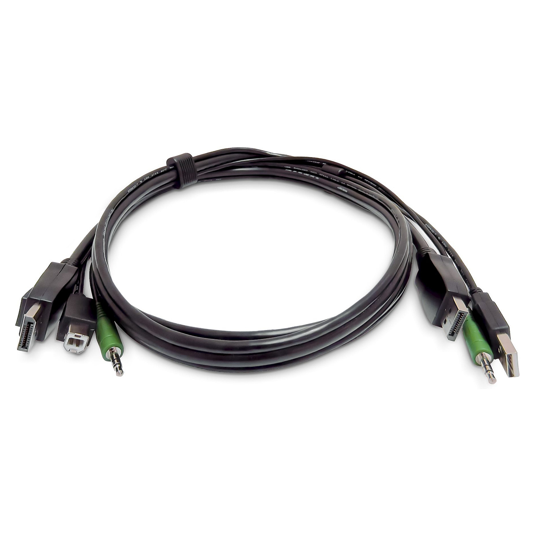 STARTECH.COM 1,8m DisplayPort KVM Kabel USB 2.0 3,5mm Audio universell kompatibles Kombikabel fur KVM Switch TAA