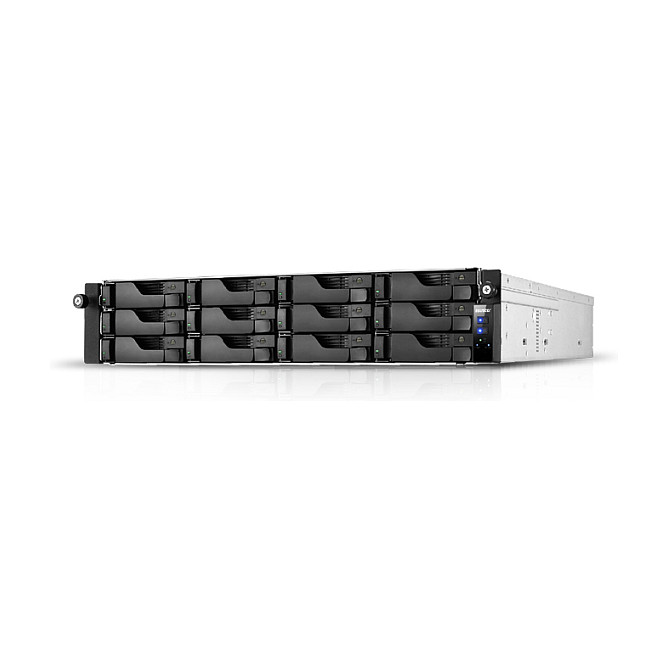 ASUSTOR AS6512RD+Rail 12 Bay NAS Intel ATOM C3538 Quad-Core 8GB DDR4 GbEx2 2.5 GbEx2 PCIe Gen3 by 8 x1 - 4 link USB 3.2 Gen 1x4