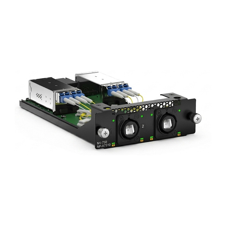 Interface card for M4350-16M4V with 2x Neutrik opticalCON QUAD connectors for 4x MMF transceivers SFP/GBIC-Module