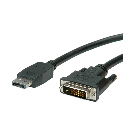 VALUE DisplayPort Kabel DP ST - DVI-D ST, schwarz, 5 m