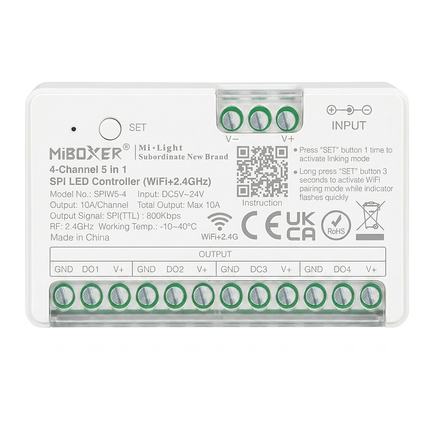 Pixel LED Controller SPI-Serie 5 in 1 SPI (2.4GHz+Wifi) 4 Kanäle *Milight/Miboxer* Beleuchtung