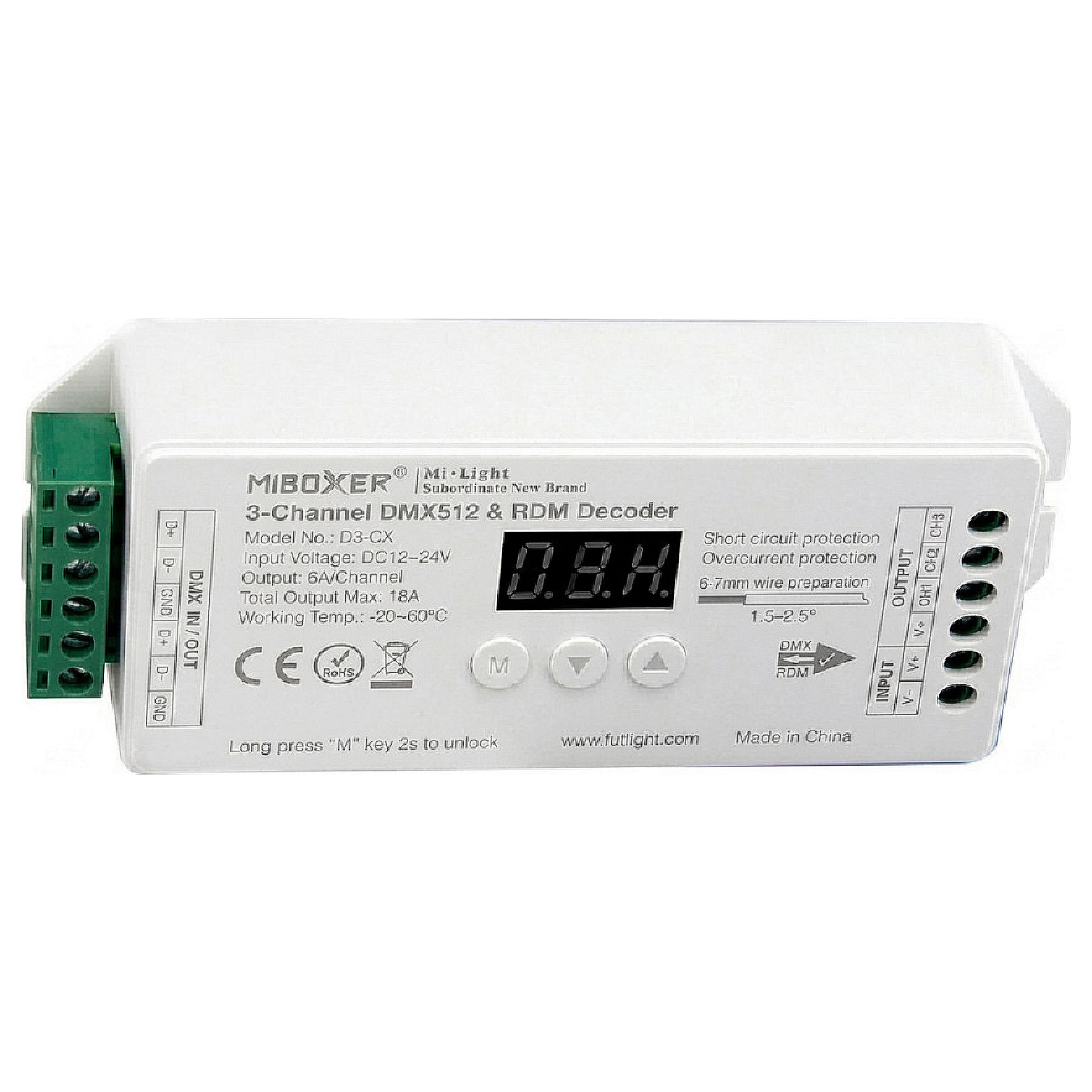 LED DMX 3-Kanal LED Controller DMX-Serie *Milight/Miboxer* Beleuchtung