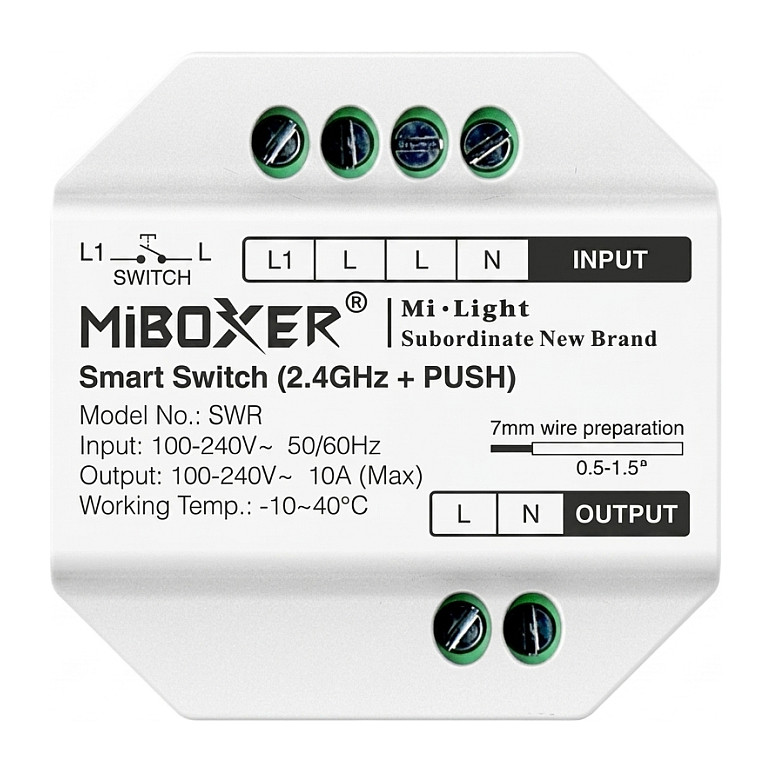 LED Wifi Smart Switch WiFi + 2,4G + Push *Milight/Miboxer* Beleuchtung